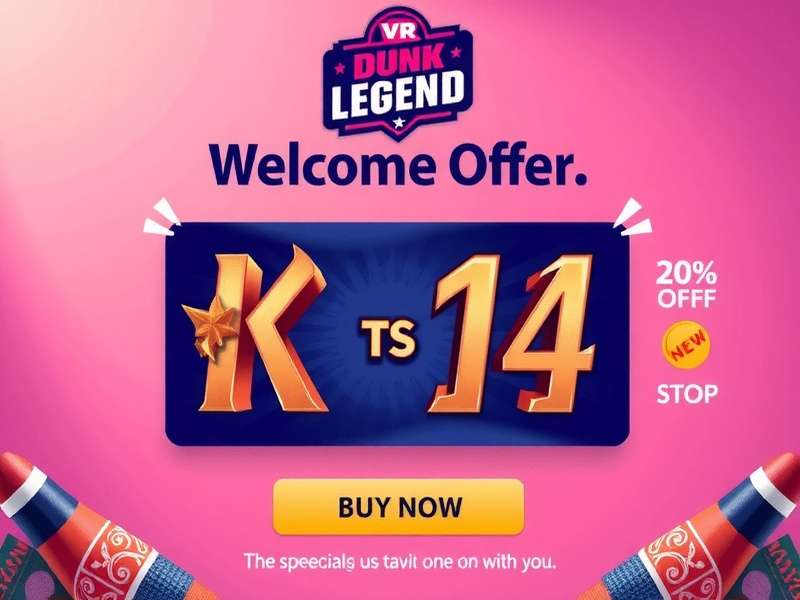 VR Dunk Legend download page showing the special Indian welcome offer